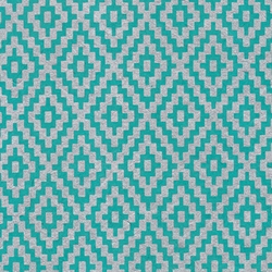 Zig Zag Steps Op Art (Optical Illusion) Paper- Silver on Turquoise