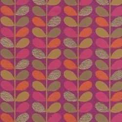 Beanstalk Printed Paper from India- Orange, Pink, Tan, & Gold on Magenta 22x30" Sheet