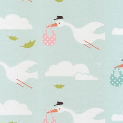 Storks Delivering Babies 19x26 Inch Sheet