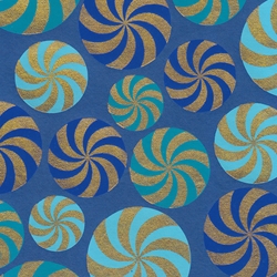 Printed Cotton Paper from India- Pinwheel Mint Papers