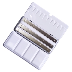 Grumbacher Empty Watercolor Half Pans - Pack of 6