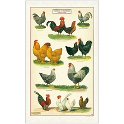 Cavallini Tea Towel- Chickens