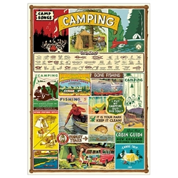 Cavallini Decorative Paper - Camping 20"x28" Sheet