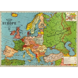 Cavallini Decorative Paper - Europe Map 3 20"x28" Sheet
