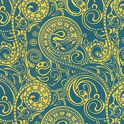 Nepalese Art Nouveau Paisley Print