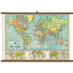 Cavallini Vintage School Chart- World Map