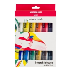 Amsterdam Acrylics General Selection Set | 12 × 20 ml