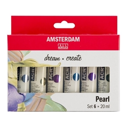Amsterdam Acrylics Pearl Set | 6 × 20 ml