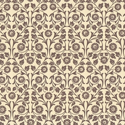 Carta Varese Florentine Paper- Brown Floral Vine 19x27 Inch Sheet