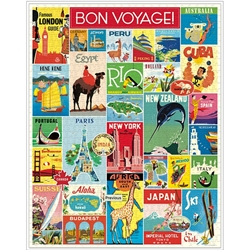 Cavallini Puzzles- Travel 1,000 Piece Puzzle