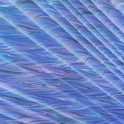 Handmade Italian Marble Paper- Spanish Wave Row Pattern Blue & Purple 19.5 x 27" Sheet