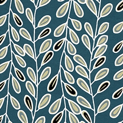 Printed Cotton Paper from India- Pussy Willow Blue Slate 22x30 Inch Sheet