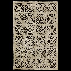 Amate Bark Paper from Mexico- Flowers White 15.5x23 Inch Sheet