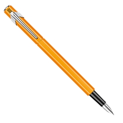 Caran D'Ache Fountain Pen 849- Fluorescent Orange Medium Tip