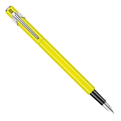 Caran D'Ache Fountain Pen 849- Fluorescent Yellow Medium Tip
