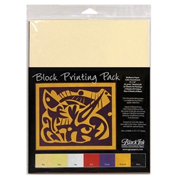 Mulberry Paper Block Printing Pack- Color Assortment (Basics)