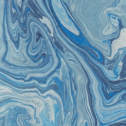 Nepalese Marbled Lokta Paper- Blue and Gray on Natural
