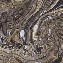 Nepalese Marbled Lokta Paper- Gold and Silver on Black Paper