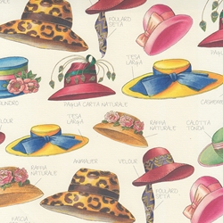 Rossi Decorated Papers from Italy - Fashion Hats 28"x40" Sheet