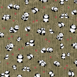 Chiyogami- Pandas on Gold 18"x24" Sheet