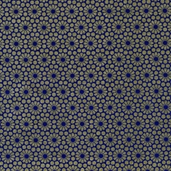 Japanese Chiyogami Paper- Gold Flowers on Indigo 18"x24" Sheet