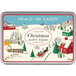 Cavallini Vintage Christmas Gift Tags- Peace on Earth