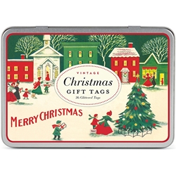 Cavallini Vintage Christmas Gift Tags- Christmas Village
