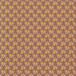 "NEW!" Carta Varese Florentine Paper- Yellow Flowers on Brown 19x27 Inch Sheet