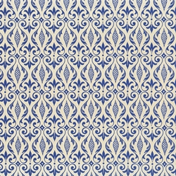 Carta Varese Florentine Paper- Scrolling Filagree in Blue 19x27 Inch Sheet