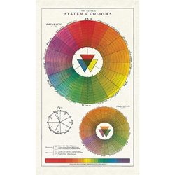 Cavallini Tea Towel- Color Wheel