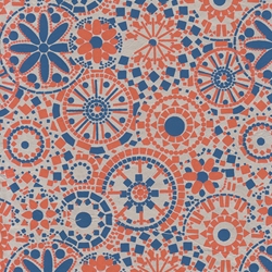 Nepalese Printed Paper- Pangra Blue and Orange 19.5x29.5"