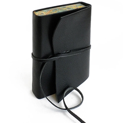 Cavallini Roma Lussa Leather Journals- Black Cover