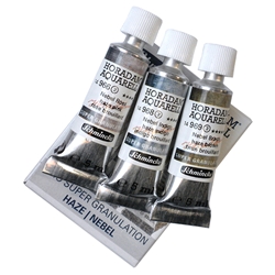 Schmincke Watercolor Supergranulating Colors- "Haze" Set of Three 5ml Tubes