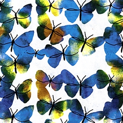 *NEW!* Indian Rainbow Dot Print- Butterflies 22x30"