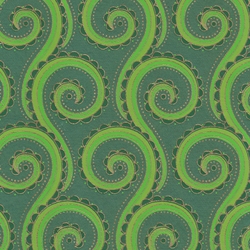 Art Nouveau Octopus Stripe Paper- Green Shades 22x30" Sheet