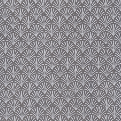 Nepalese Art Deco Scallop Paper- Silver on Gray 20x30" Sheet