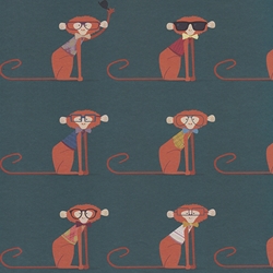Hip Monkeys in Sweaters and Glasses- 19.5x27" Sheet