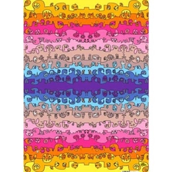 Jon Burgerman Rainbow Doodle Faces 19.5x27" Sheet