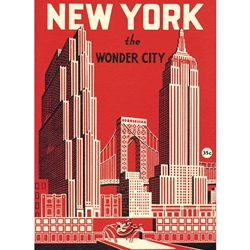 Cavallini Decorative Paper - New York Wonder City 20"x28" Sheet