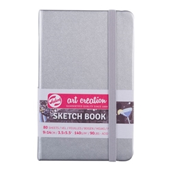 Talens Art Creation Sketch Books - Shiny Silver, 3.54"x5.51"