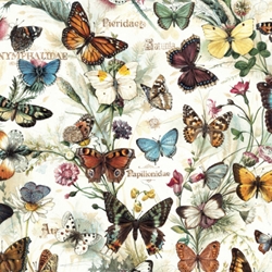 Bomo Art Budapest Papers- Butterfies 27.5 x 39 inch Sheet