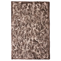 Amate Paper from Mexico: Solid/Lace Cafe with White 15.5x23"