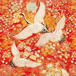 "Kimono Cranes" Paper- 20x27" Sheet