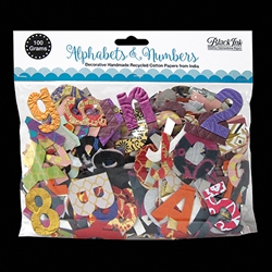 Alphabets & Numbers Die Cut Paper Scraps– 100 grams