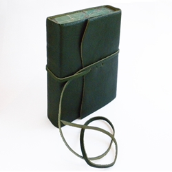 Cavallini Roma Lussa Leather Journals- Green Cover