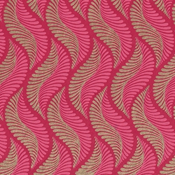 "NEW!" Printed Paper from India- Feathers in Gold and Pink on Red 20x30" Sheet