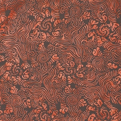 **NEW!** 65 Tigers-  Printed Lokta Paper Dark Brown on Mango 19.5" x 29.5" Sheet