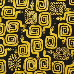 **NEW!** Hey Fella- Black  on Bumblebee Printed Lokta Paper 19.5" x 29.5" Sheet
