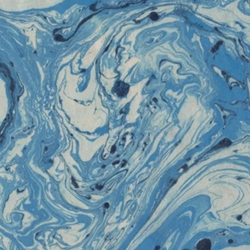 Nepalese Marbled Lokta Paper- Blue on Natural 20x30" Sheet