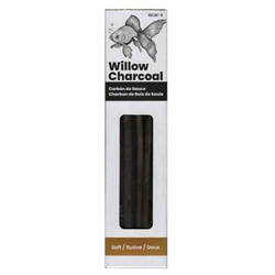 Pacific Arc Willow Charcoal- Box of 12 Thin Soft Sticks